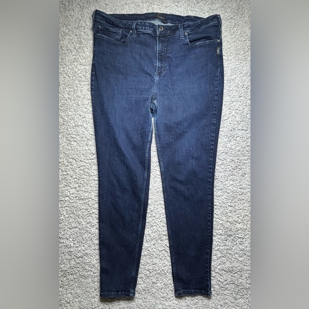 Silver Jeans Womens 22 Mazy Skinny Dark Wash Casual Denim High Rise Classic